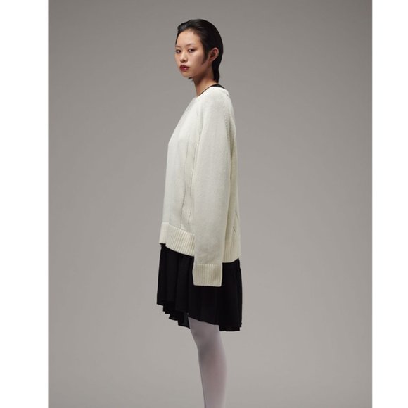 Ladies' Ribbed Sweater FUCHSIA (LYK-005) - Picture 6 of 7